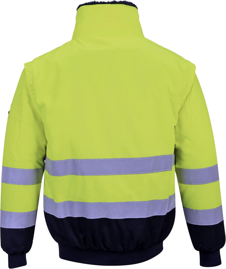 Portwest Hi-Vis Warnschutz 3-in-1 Pilotjacke, Grösse: S, Farbe: Gelb/Marine, PJ50YNRS S gelb / marin