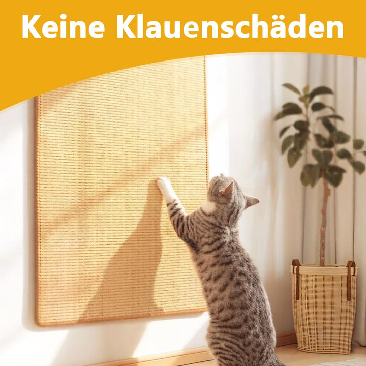 Kratzmatte Katze,2 Pack Kratzbretter Katze Sisal, Kratzmatte Katze aus natürlichem Sisal mit Selbstk