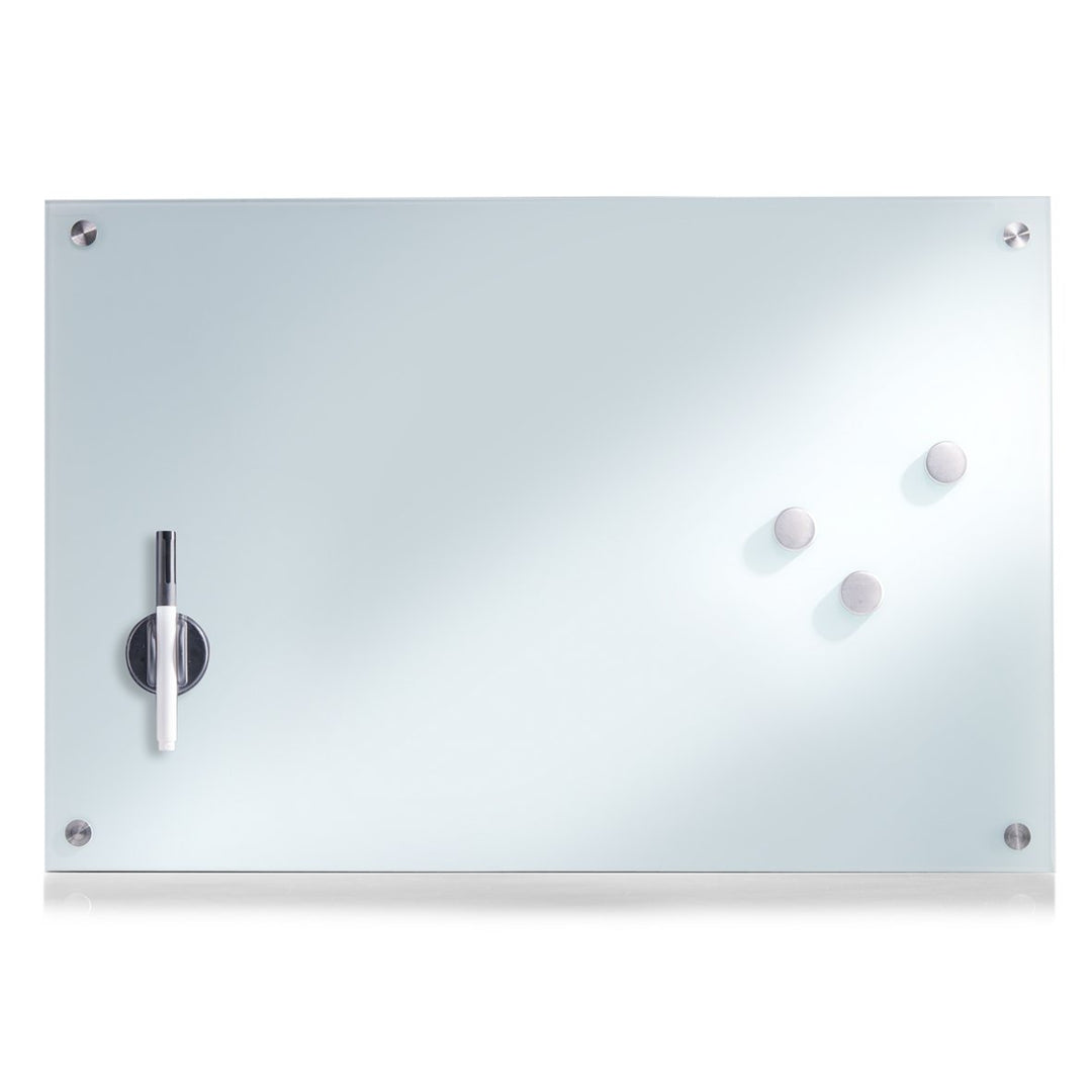 Zeller 11600 Memobord, Glas, weiss, ca. 60 x 40 x 2 cm Weiss 60 x 40 cm, Weiss 60 x 40 cm