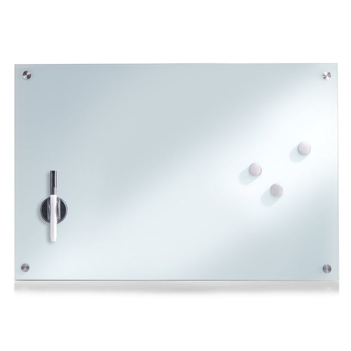 Zeller 11600 Memobord, Glas, weiss, ca. 60 x 40 x 2 cm Weiss 60 x 40 cm, Weiss 60 x 40 cm