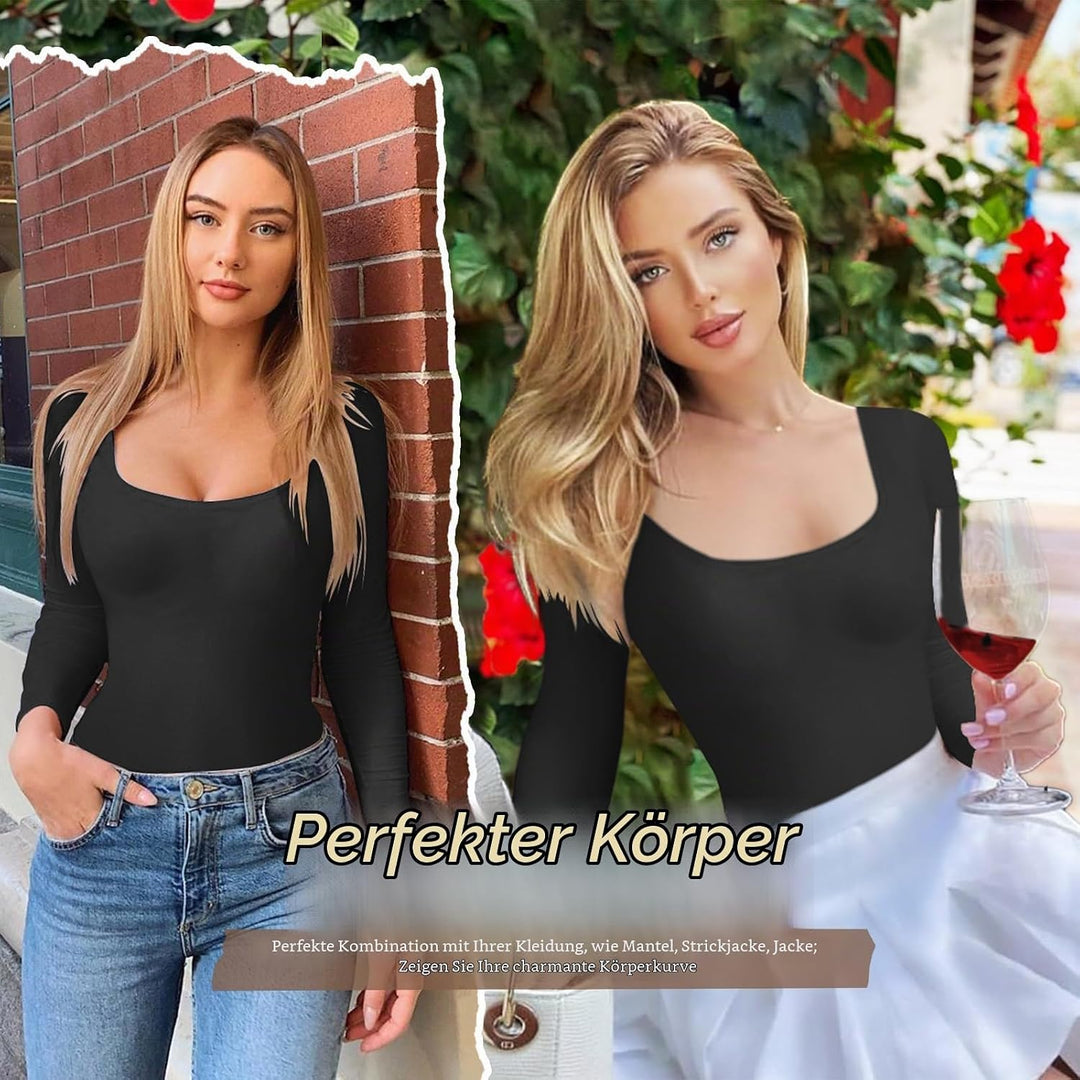 Body Damen Langarm Bodysuit Bauchweg Formende Shaping Body Shaper für Frauen Elegant Slimming Shapew
