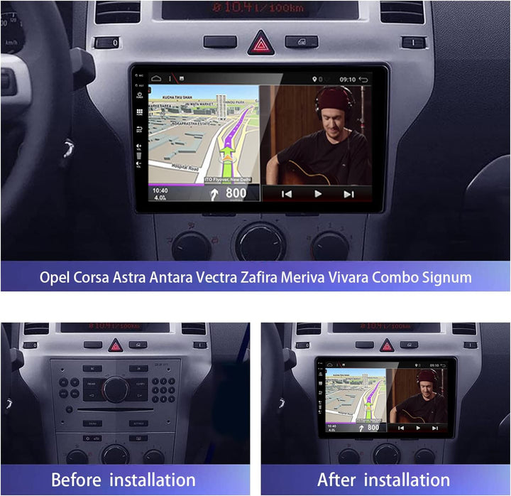 JOYX Android 13 IPS Autoradio Passt für Opel Vauxhall Antara Astra Zafira Corsa Meriva - 4G+64G - Ei