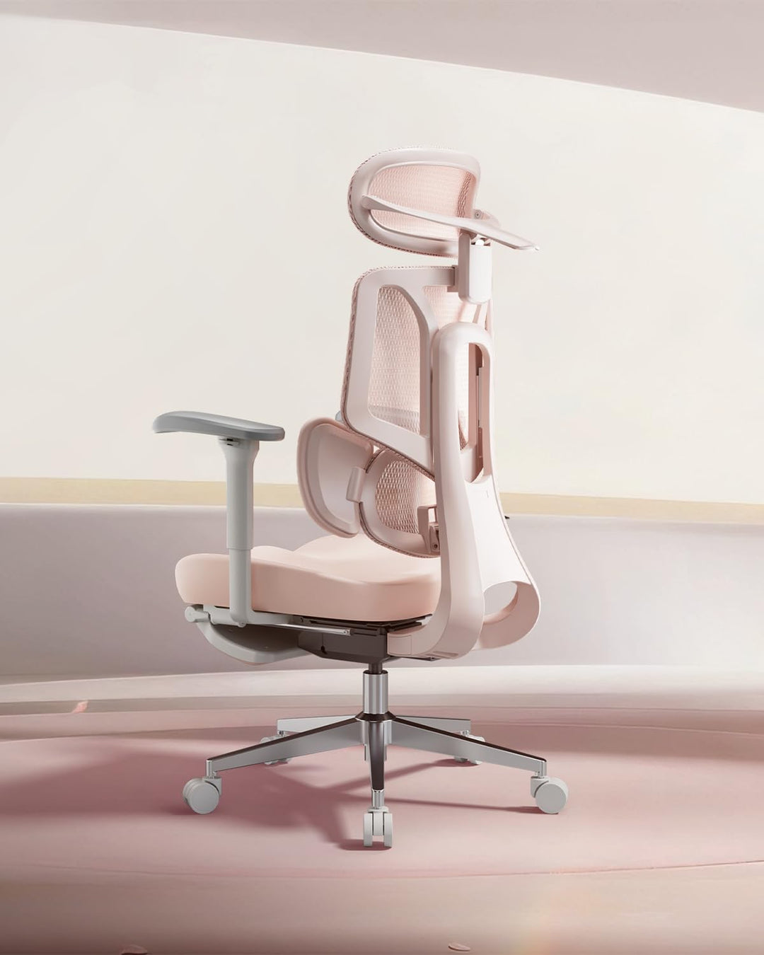Hbada E3 Air Ergonomischer Bürostuhl - 3-Zonen Lordosenstütze, 4D Kopfstütze, 4D Armlehnen, Schreibt