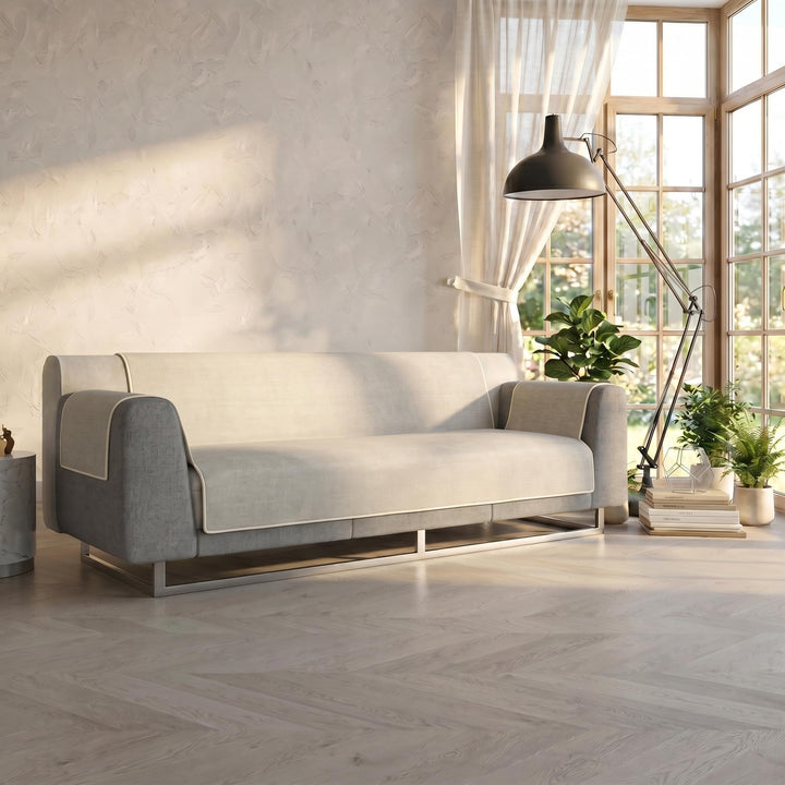 Komfort-Antigleiten-Sofa-Decke,4 Plätze, beige 4 Plätze Beige, 4 Plätze Beige