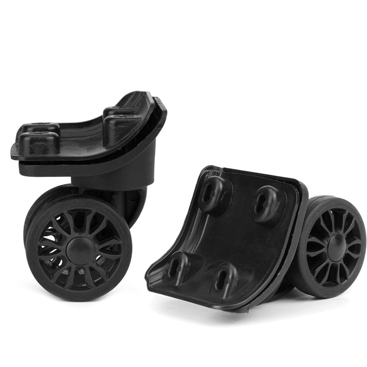 Koffer Ersatzrollen 1 Pair Schwarz Kofferrollen Schwenkräder Gepäckräder mit 4 Schraublöchern（V149-B