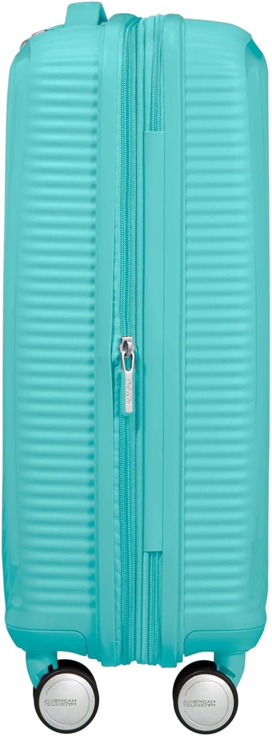 American Tourister Soundbox - Spinner S Erweiterbar Handgepäck, 55 cm, 35.5/41 L, Blau (Poolside Blu