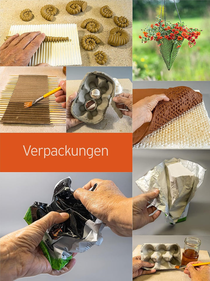 Natürlich Töpfern - Eindrückformen, 216 Seiten, 25 Projekte Schritt für Schritt von der Planung der