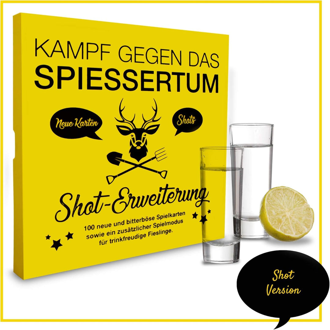 KAMPFHUMMEL Kampf gegen das Spiessertum - Shot Erweiterung mit 100 neuen Spielkarten. Die 1. Erweite