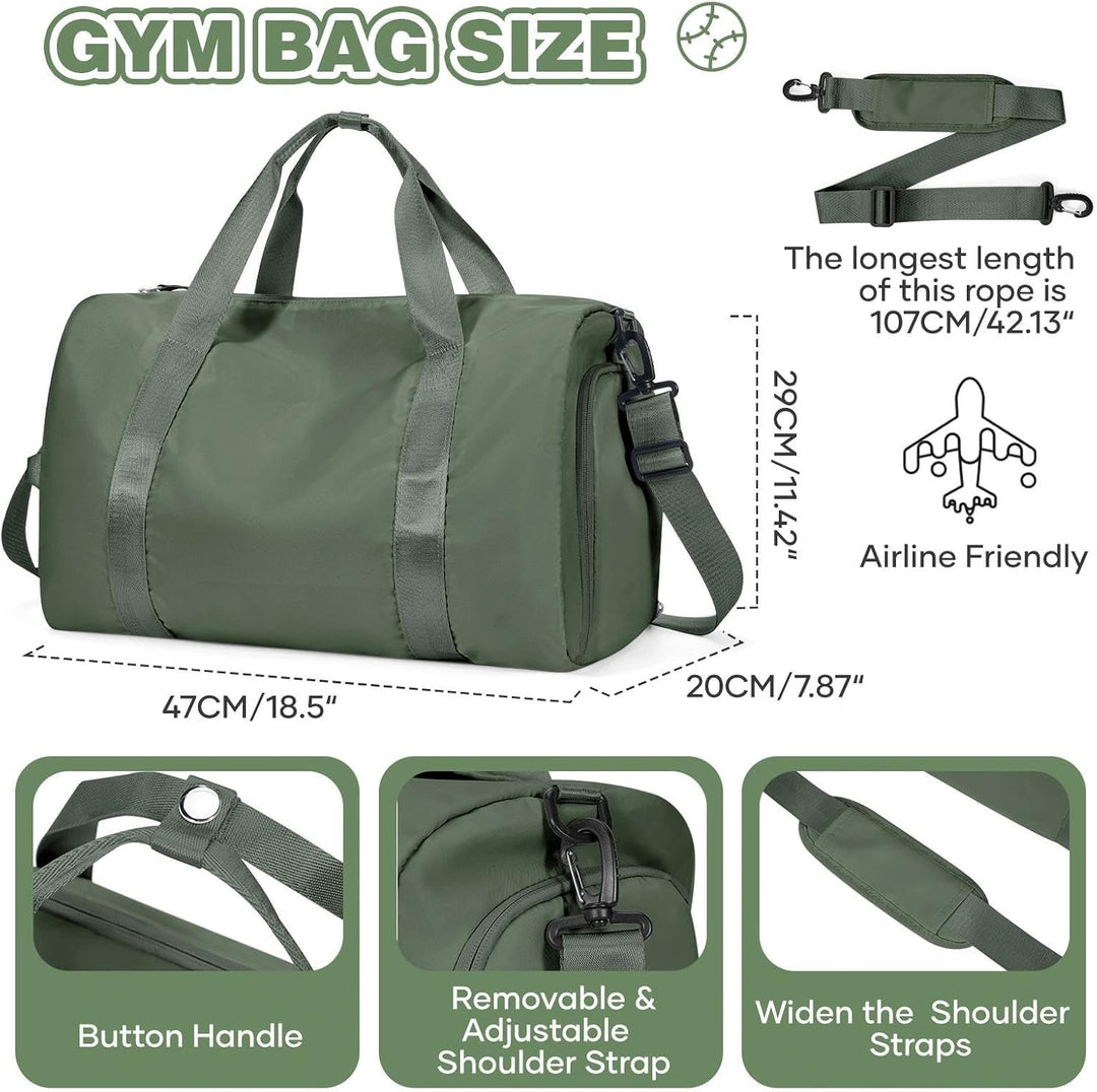 HYC00 Sport Duffel Bag Damen Herren Sporttasche mit Nassfach &amp; Schuhfach Reise Duffel Bags Übernacht