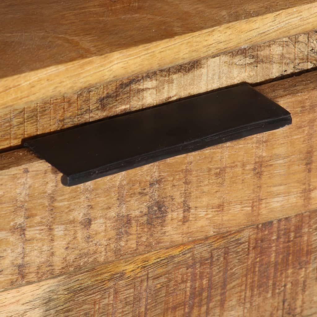 vidaXL Raues Mangoholz TV Schrank mit 1 Fach 3 Schubladen Lowboard TV Möbel Tisch Board Sideboard Fe