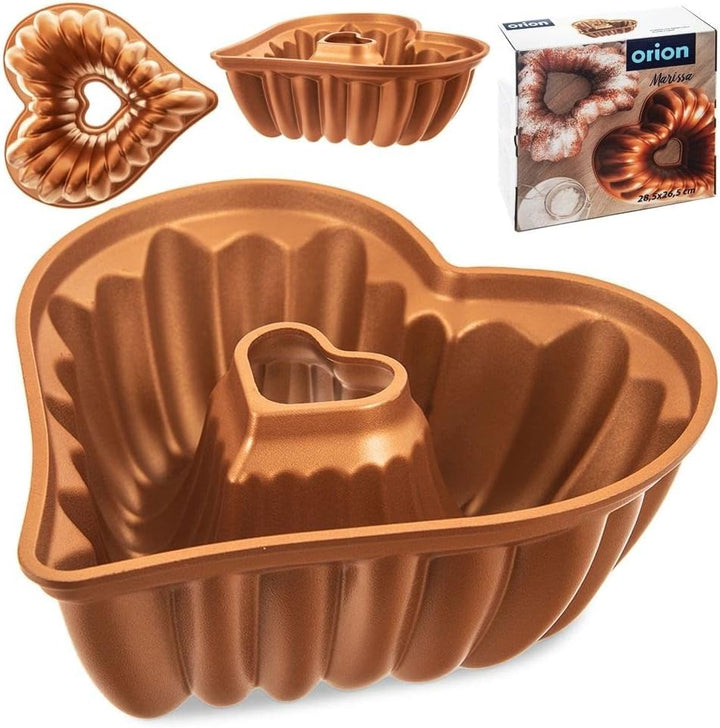 orion group Kuchenform Backform Tortenform mit Schornstein Kamin zum Backen von Kuchen Herz MARISSA