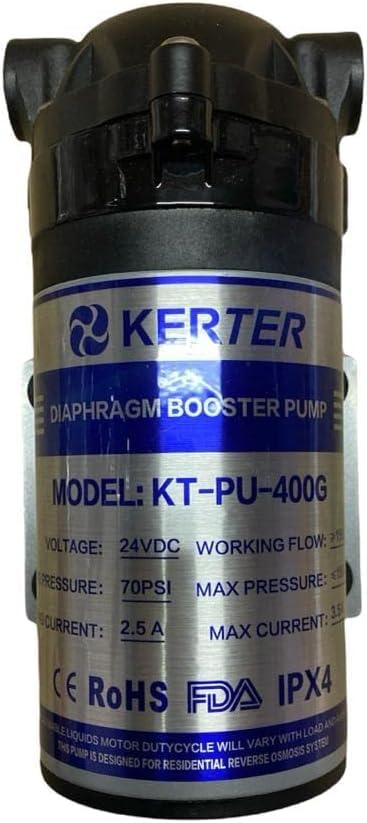 Booster Pumpe Umkehrosmose Wasserfilter Anlage 75-200-400-600 GPD (400gpd), 400gpd