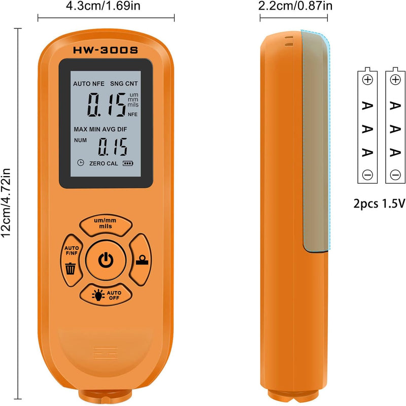 HW-300S Lackdickenmesser, Tester und Detektoren Andere Tester und Detektoren 3 Einheiten (Um, Mm, Mi