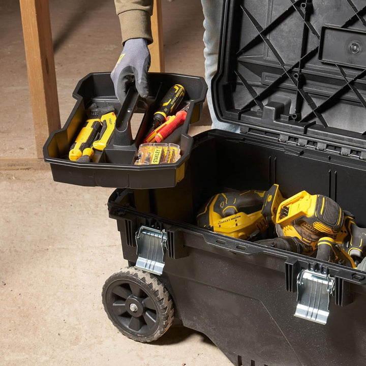 Stanley FatMax Mobile Werkzeugbox / Werkzeugbehälter (52.5x75x45cm, Koffer mit hohem Volumen 90 Lite