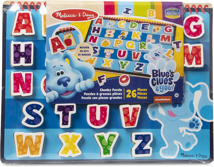 Melissa & Doug 33010 Blue's Clues & You Dickes Holzpuzzle – Alphabet, Mehrfarbig