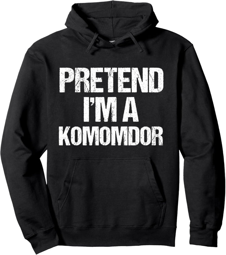 Pretend I'm An Komomdor Minimalist Hundekostüm Pullover Hoodie