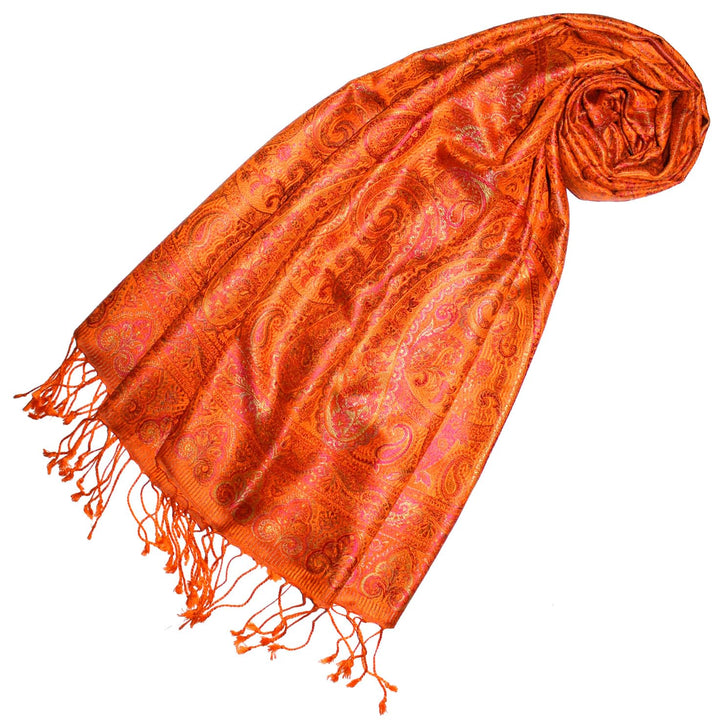 Lorenzo Cana Luxus Pashmina Damen - Schal Schaltuch jacquard gewebt 100% Seide Paisley Muster Seiden