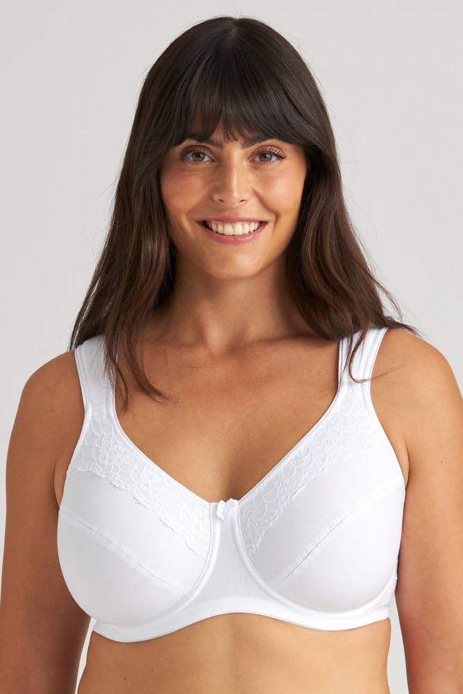 Miss Mary of Sweden Minimizer Bügel-BH Cotton Now Flatcup 75F Weiss, 75F Weiss