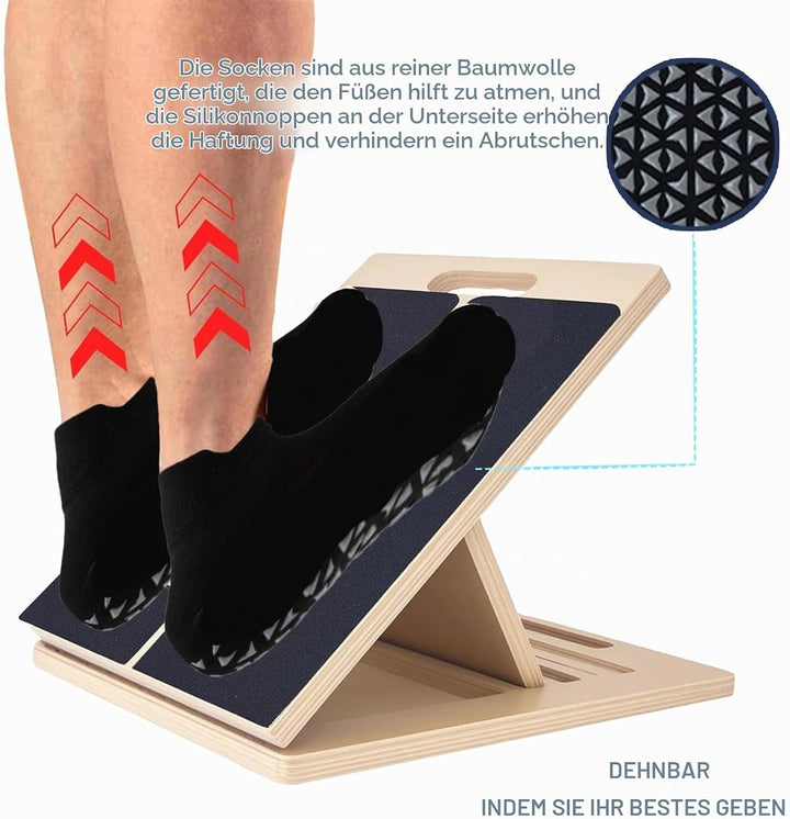 2025 Neu Portable Wooden Slant Board Mit Griff,Einstellbarer Anti-Rutsch Geneigte Schrägbrett(5 Wink