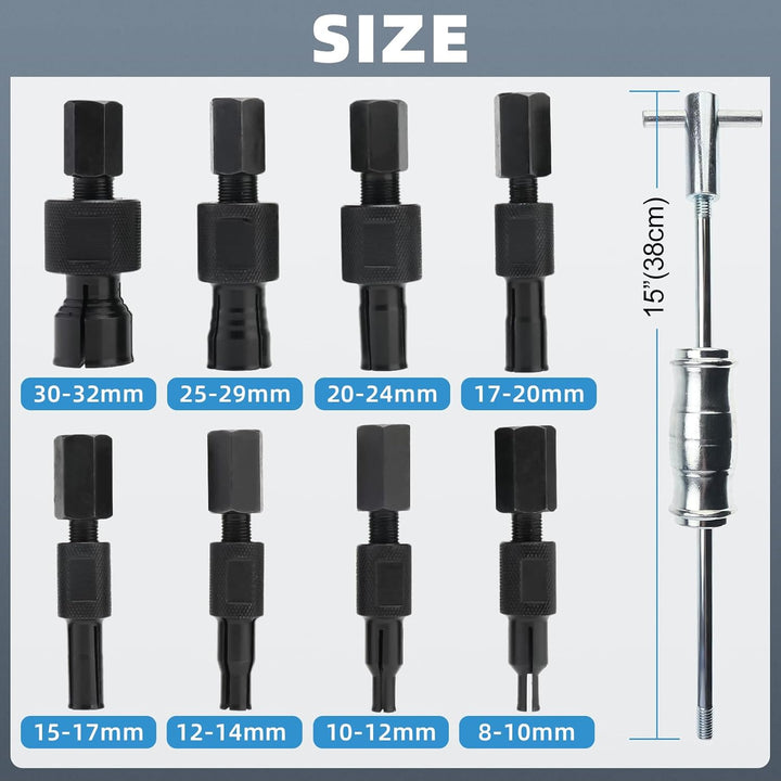 BOOMSTART 9tlg Innenlager Abzieher Satz 8mm-32mm Innenabzieher Lagerabzieher Werkzeug Kugellager Abz