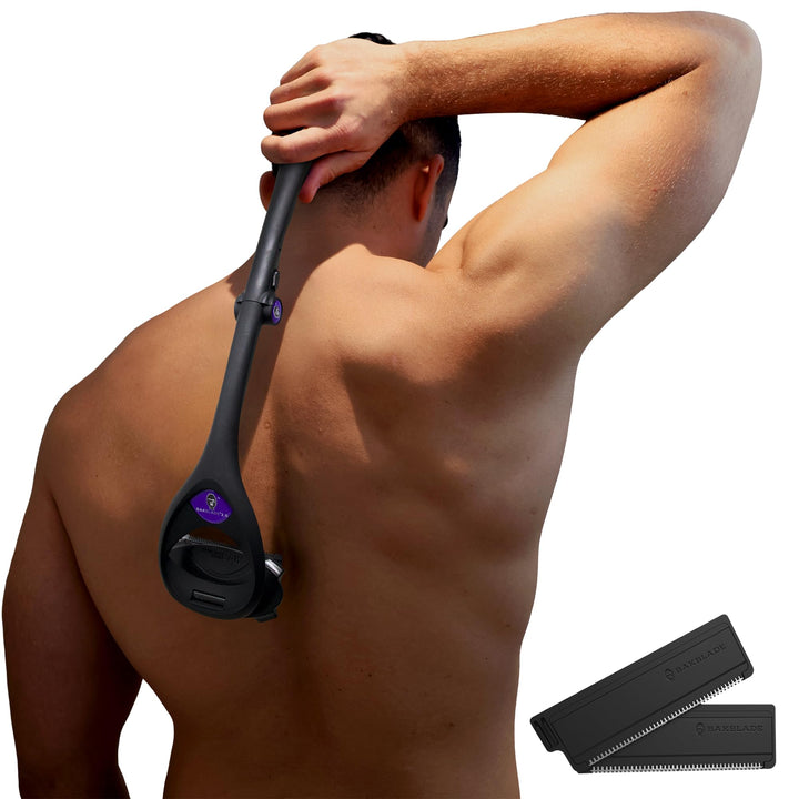 baKblade 2.0 Plus Rückenrasierer Herren - Ergonomischer Rückenhaarentferner für Männer - Brust &amp; Rüc