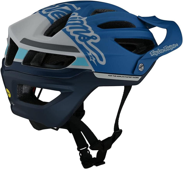 Troy Lee Designs A2 MIPS Helm 2022 Fahrradhelm XL / 2XL (59 - 62 cm) Silhouette, Blau, XL / 2XL (59