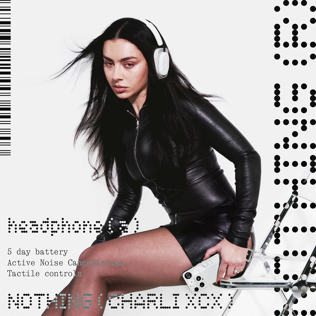 Nothing Headphone (a) Kabellose Over-Ear Kopfhörer mit ANC, bis zu 135h Akkulaufzeit, Hi-Res, LDAC,