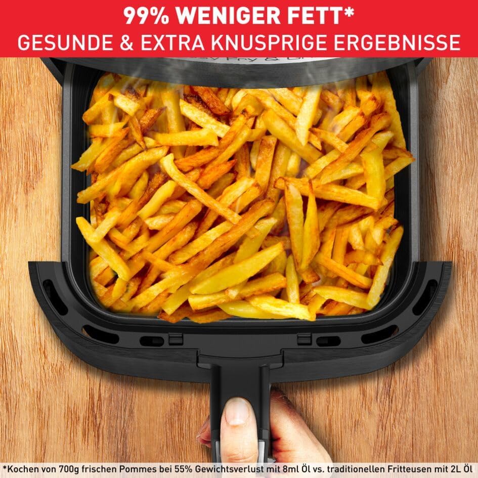 Tefal EY5018 Easy Fry & Grill Classic Heissluftfritteuse | 2-in-1 Technologie (Air Fryer und Grill)