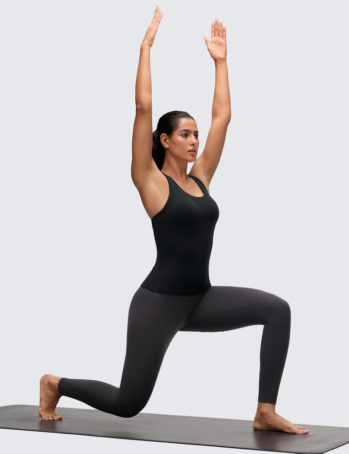 CRZ YOGA Damen Butterluxe Tank Tops Racerback Sport Top Yoga Fitness Oberteil Tanktops mit Integrier