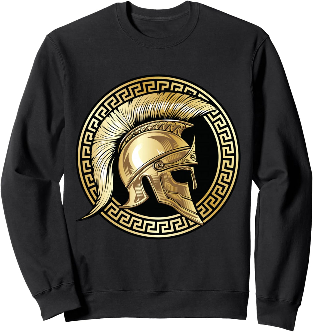 Spartaner Helm Gold Gladiator Sparta Griechisch Workout Sweatshirt