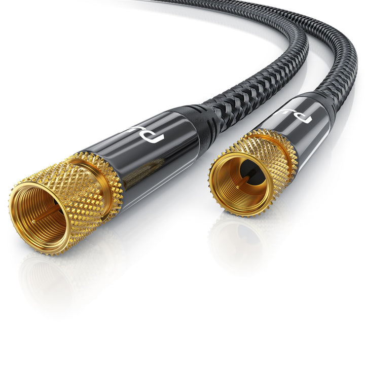 CSL - 10m HDTV Satellitenkabel mit Braiding 8k 4k HDTV - 135Db 75 Ohm - F Stecker zu F Stecker – SAT