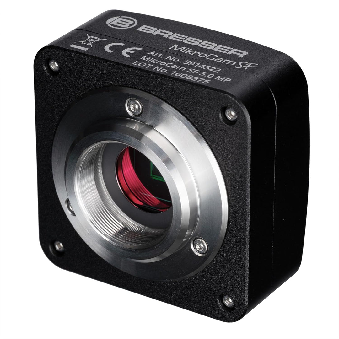 Bresser MikroCam SF 5.0 MP Mikroskopkamera mit Sony IMX335 Sensor, C-Mount, bis zu 26 fps, inkl. Ada
