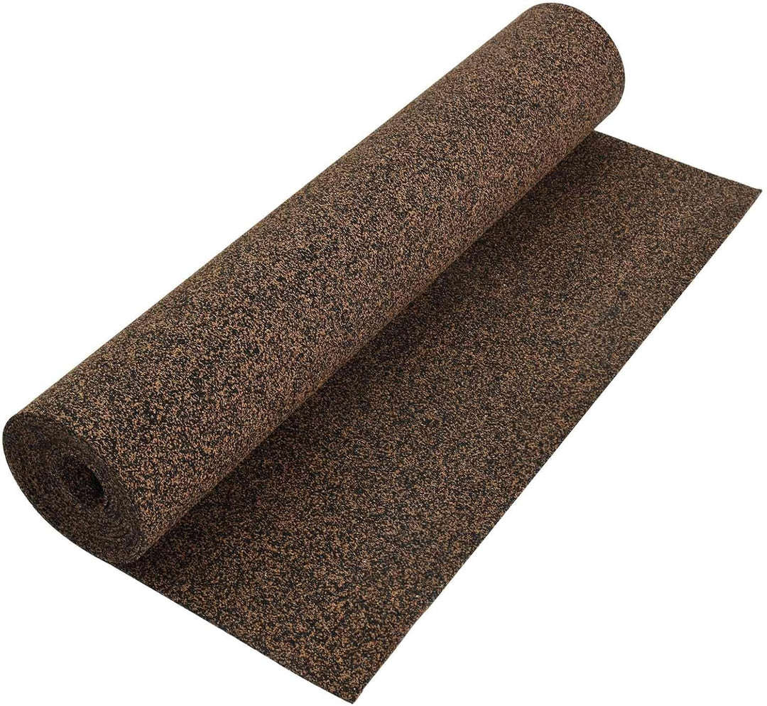 Korkrolle braun 1000 x 100 cm als Pinnwand oder Wandverkleidung aus Kork und Gummi, Braun 1