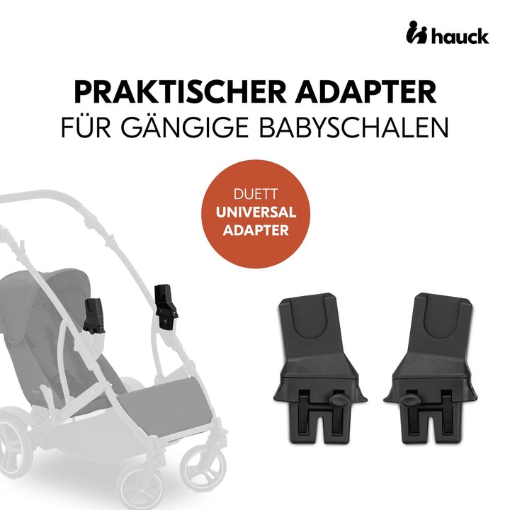 hauck Adapter Kompatibel mit Duett 2 & Duett 4 Geschwisterwagen sowie Ausgewählte Babyschalen von Ma