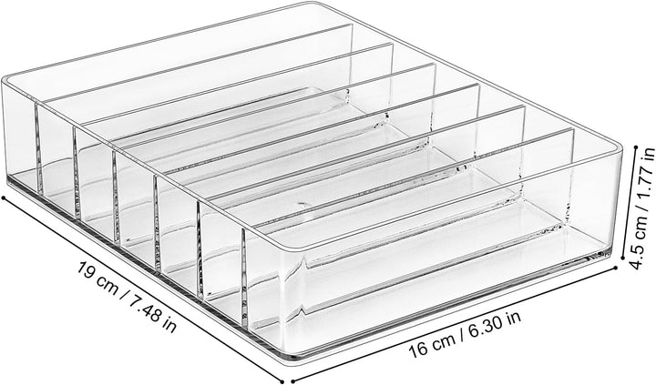 JessLab Eyeshadow Palette Makeup Organizer, Acryl 7-Section Divided Make up Organizer und Lagerung f