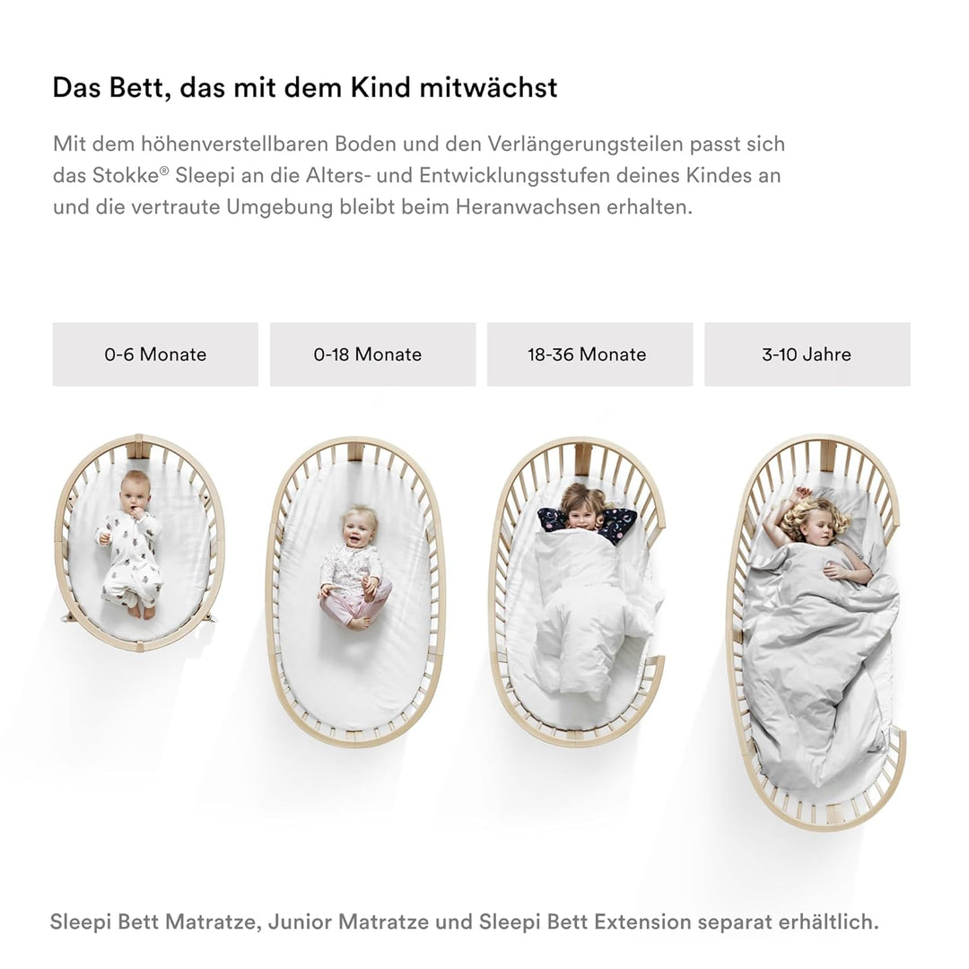 Stokke Sleepi Junior Extension, Natural - Verwandle Sleepi Bett Sleepi Junior - Geeignet für Kinder