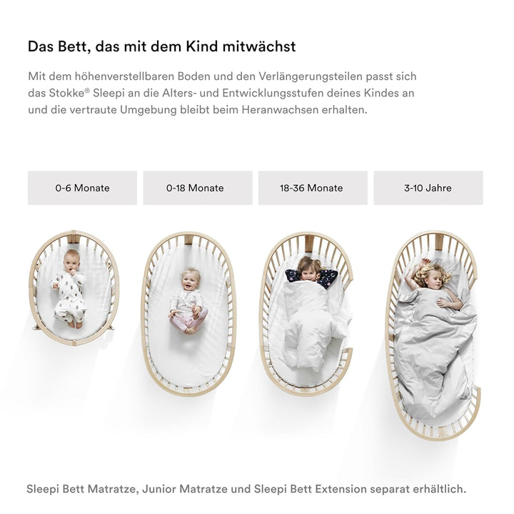 Stokke Sleepi Junior Extension, Natural - Verwandle Sleepi Bett Sleepi Junior - Geeignet für Kinder