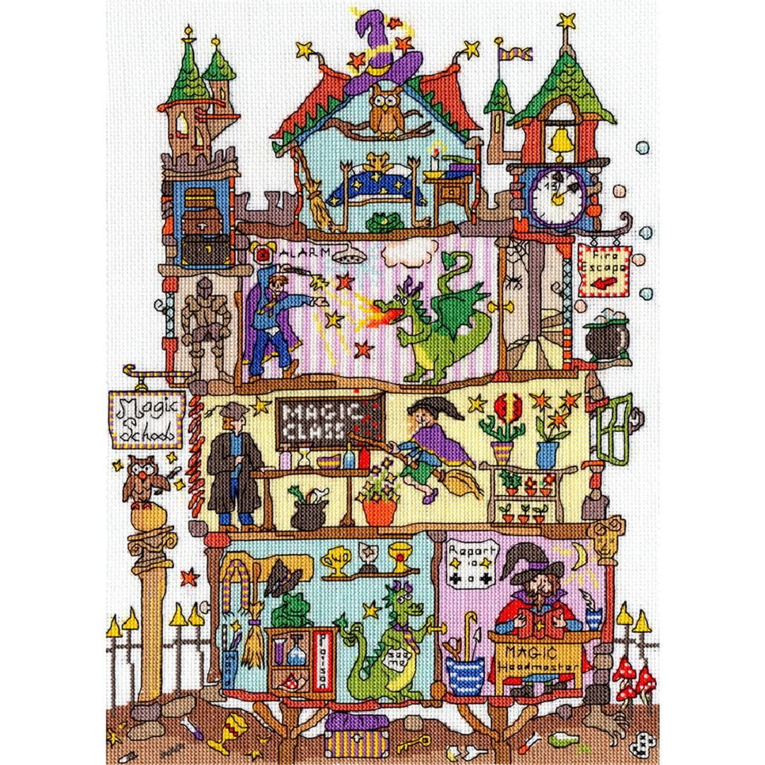 Bothy Threads Kreuzstich-Set Magische Schule, 26x36cm, XCT31, Zählmuster