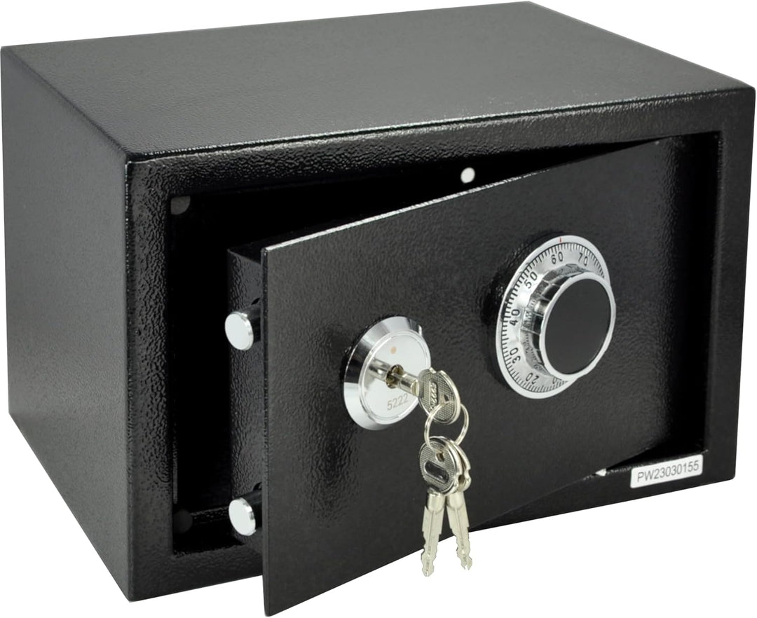 Tresor Möbeltresor Safe Mechanisches Kombinationsschloss + Doppelbartschloss Schranksafe Geldschrank