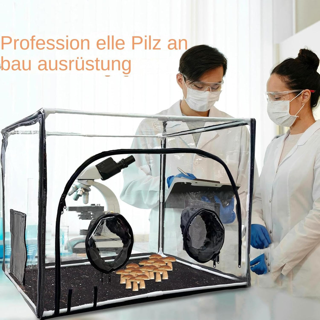 Pilzzuchtraum, grosses Fassungsvermögen, 80 x 50 x 50 cm, resistentes Mykologie-Pilzzuchtzelt, Abzug