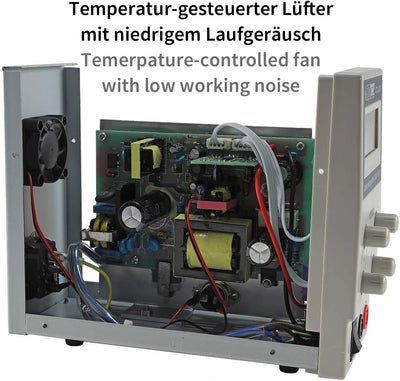 Labornetzgerät mit beleuchtetem Display 0-30V Regelbar I max. 3A 90Watt Kurzschlussfest Überlastschu