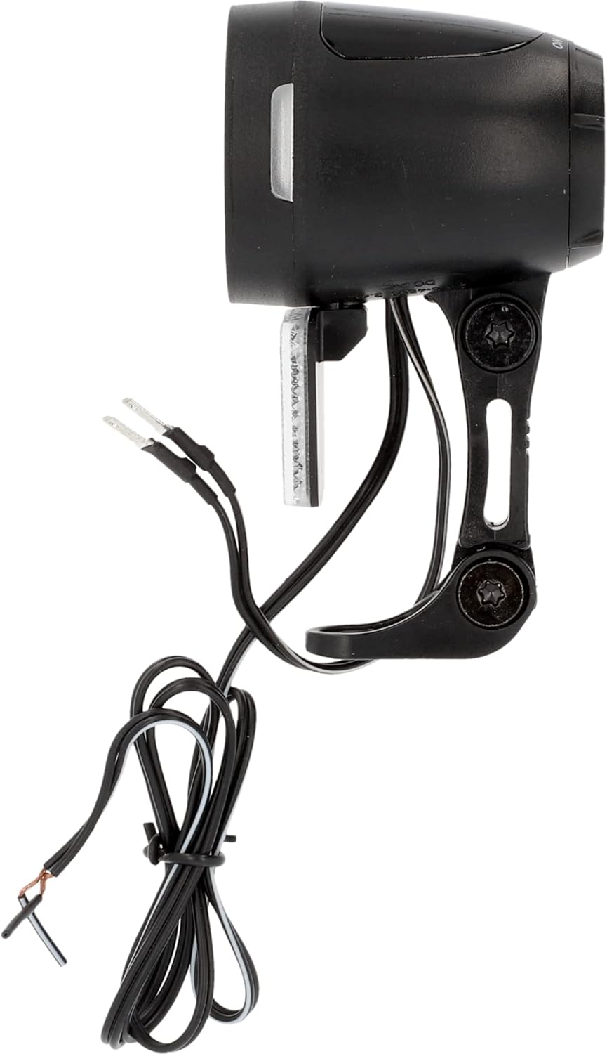 FISCHER Dynamo LED-Scheinwerfer 80 Lux mit Kabel, Fahrrad-Leuchtenset, Fahrrad-Beleuchtung, Fahrradz