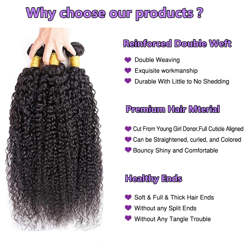 12A Brazilian Curly Human Hair Weave 1 Bundle Virgin Kinky Curly Hair Bundles Unprocessed Brazilian