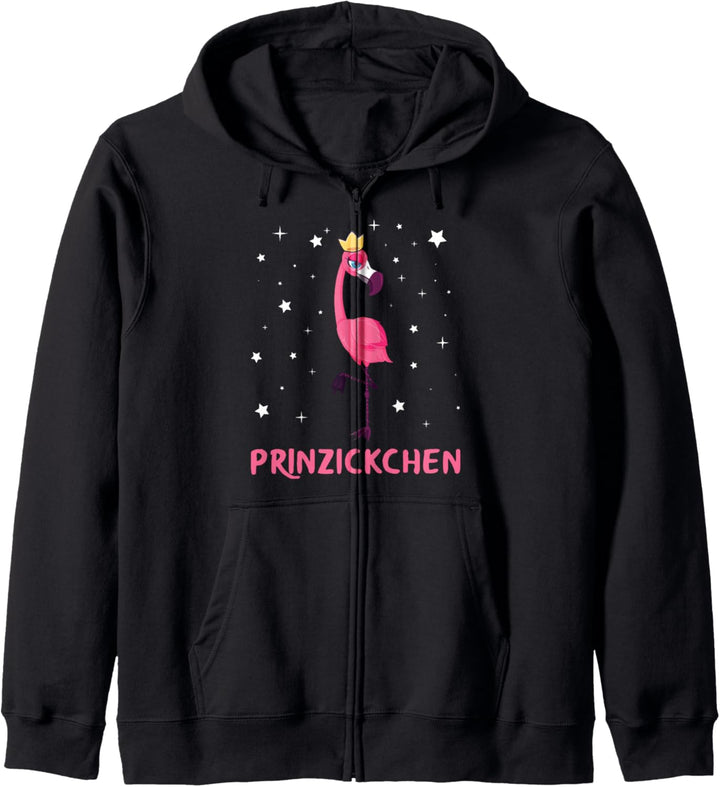 Prinzickchen Zicke Prinzessin Flamingo Spruch Kapuzenjacke