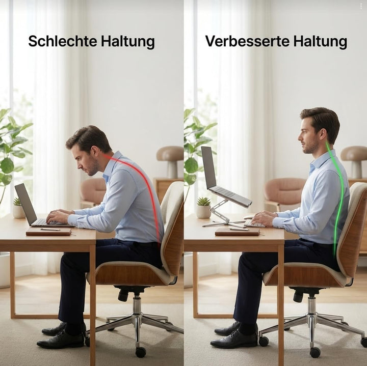 X-Stand Plus Laptopständer – Höhenverstellbar 70–340 mm – Stabiler Aluminium Laptophalter Ergonomisc