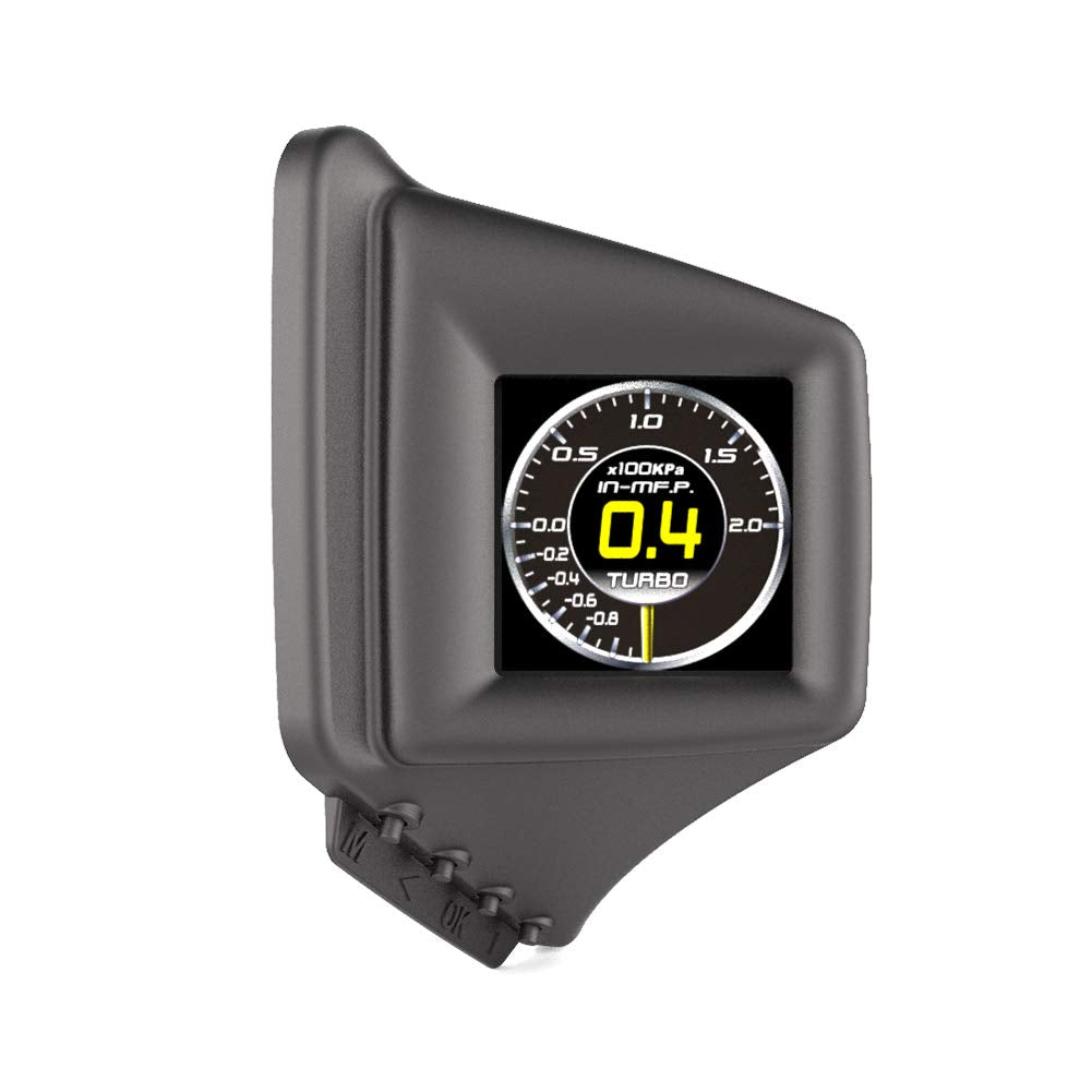 Clenp OBD- Und GPS-Messgerät, AP-1-Auto-HUD-Head-up-Display OBD-GPS-Tachometer A-Säule Mittelkonsole