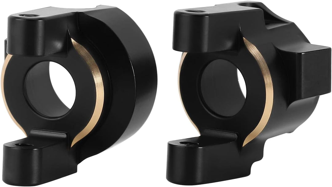 INJORA Vorder-Achse Lenkung Knöchel Träger C-Hub Messing Schwarzer Beschichtung Gegengewicht für 1/1