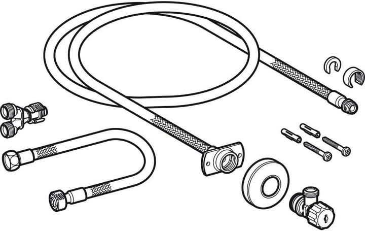 Geberit 249801001 Fertigmontageset 249.801.00.1 f.AquaCl.Dusch-WC Aufsatzger.an UP-Spk