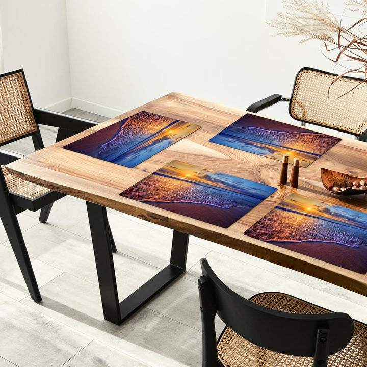 KitchenYeah© Platzsets Abwaschbar 6-Teilig 45x30 cm Tischsets Platzdeckchen Platzset Unterlage Tisch