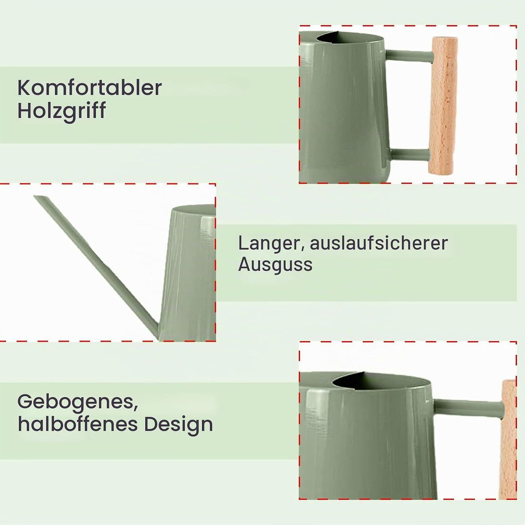 1L Giesskanne Zimmerpflanzen, (1000 ml) 35 Oz Metall Edelstahl Klein Giesskanne mit Langem Auslauf u